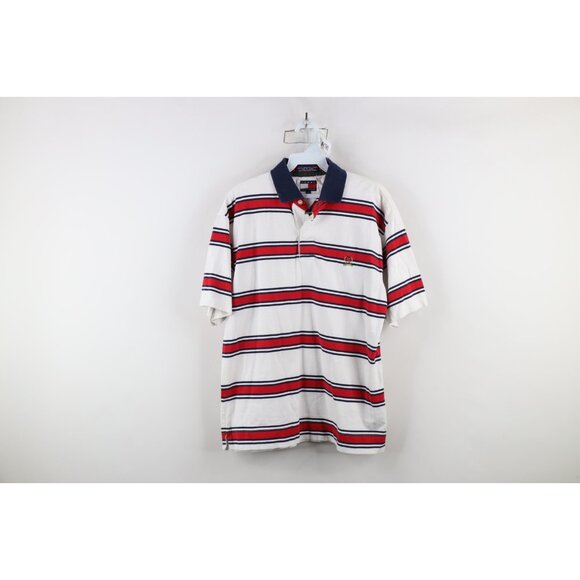Tommy Hilfiger Other - Vintage 90s Tommy Hilfiger Mens Medium Striped Color Block Rugby Polo Shirt